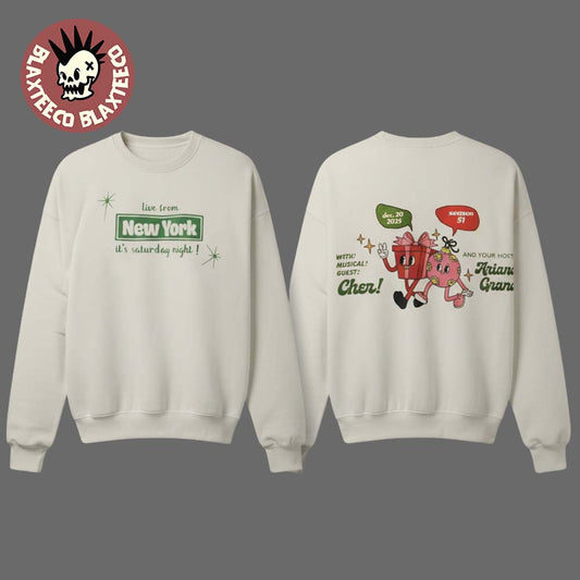 Ariana Grande Live At SNL Live From York It’s Saturday Night Season 51 On December 20 Graphic Sweater - Gift Idea product image