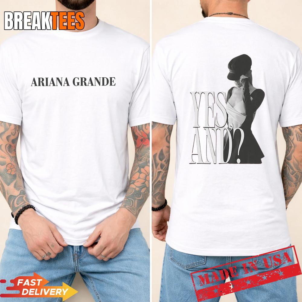 Ariana Grande Merch Yes And Off White - Adult & Kids T-Shirts, Sweatshirts & Hoodies apparel design preview 1