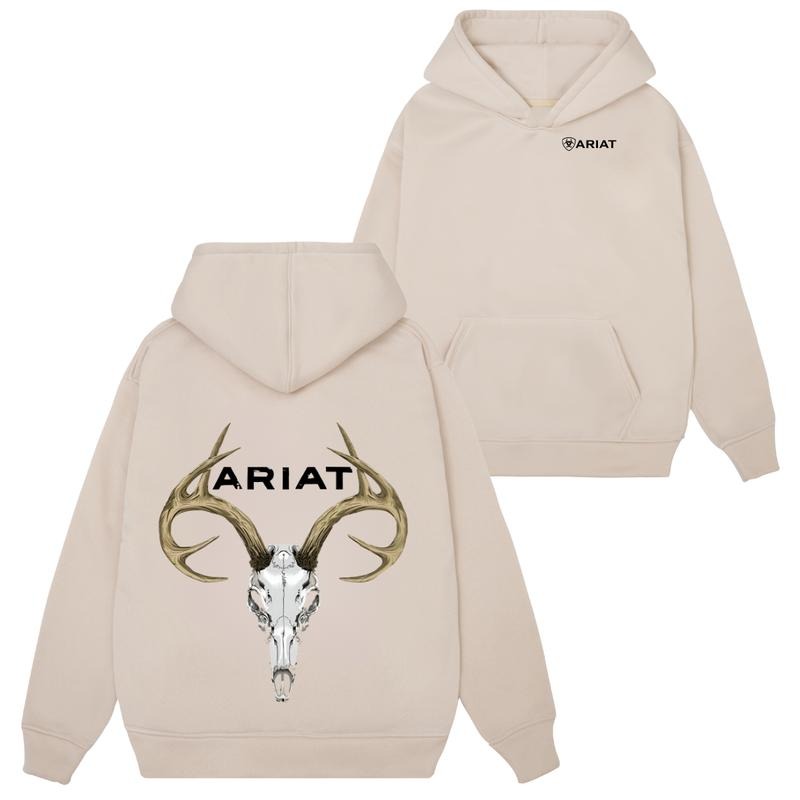Ariat Bold Large Antler Deer Skull Hunting Outdoor - Adult & Kids T-Shirts, Sweatshirts & Hoodies apparel design preview 1