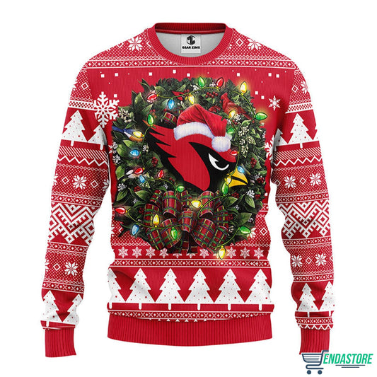 Arizona Cardinals Dabbing Santa Claus 3D Ugly Christmas Sweater - Holiday Gift product image