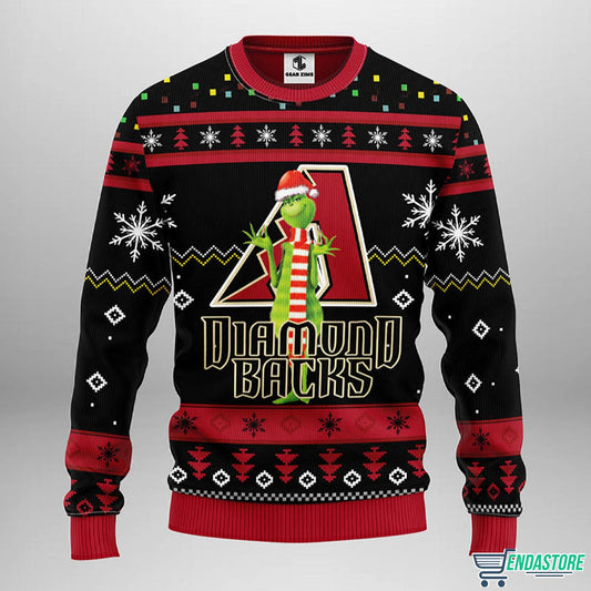 Arizona Diamondbacks Grnch Xmas Day 3D Ugly Christmas Sweater - Holiday Gift product image