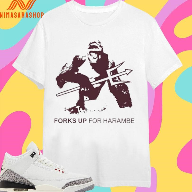Arizona State Sun Devils Forks Up For Harambe - Adult & Kids T-Shirts, Sweatshirts & Hoodies apparel design preview 1