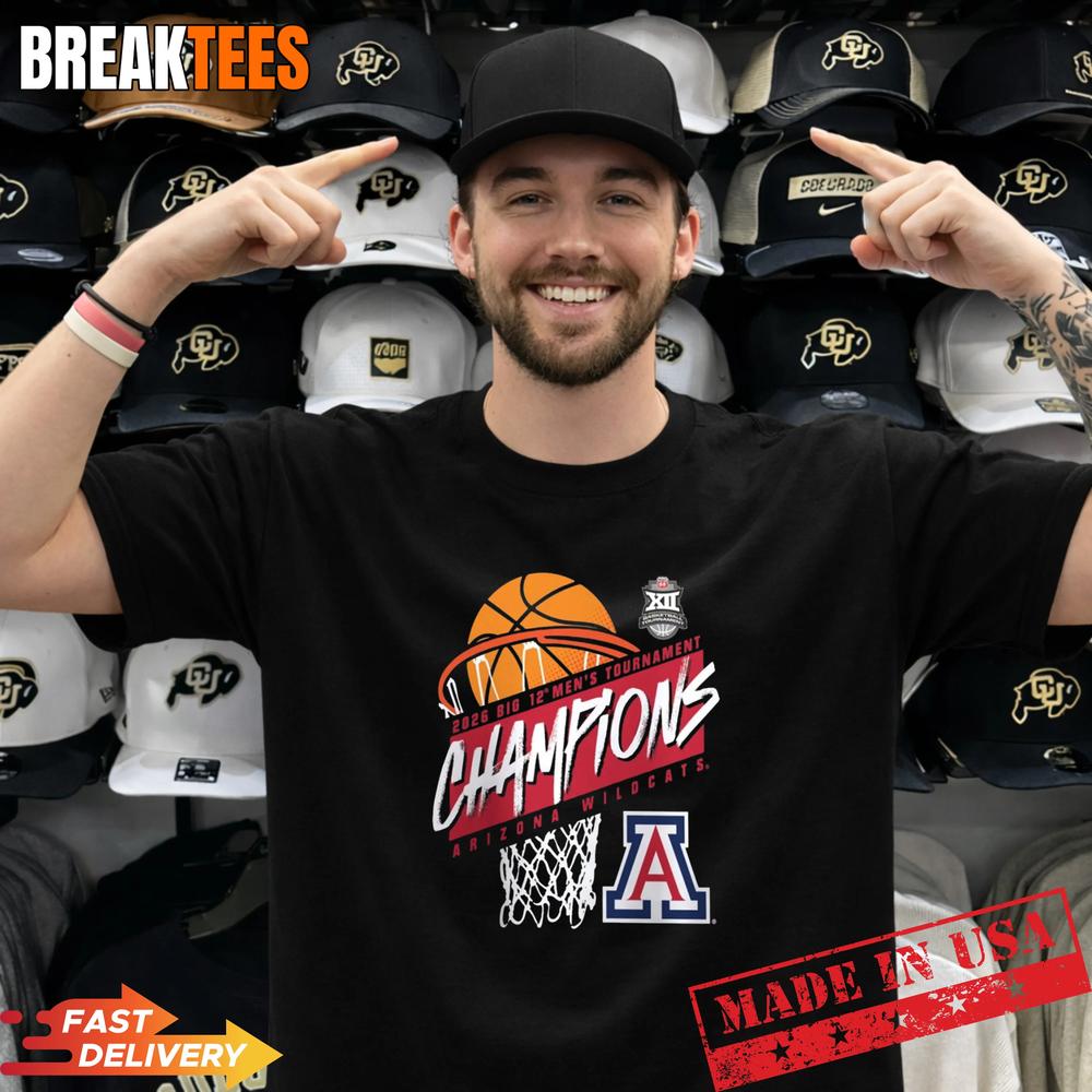 Arizona Wildcats 2026 Big 12 Men's Basketball - Adult & Kids T-Shirts, Sweatshirts & Hoodies apparel design preview 1