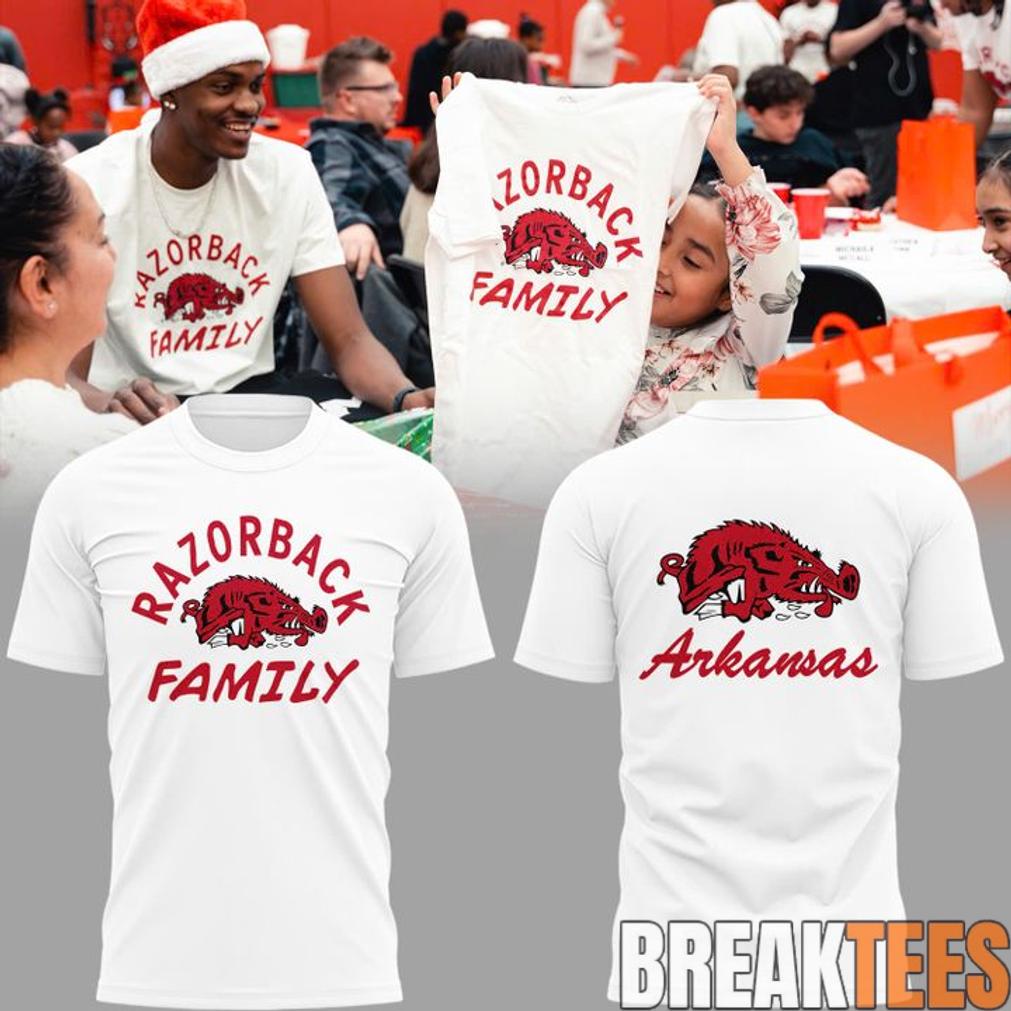 Arkansas Razorbacks 'Family' 2026 Special White - Adult & Kids T-Shirts, Sweatshirts & Hoodies apparel design preview 1