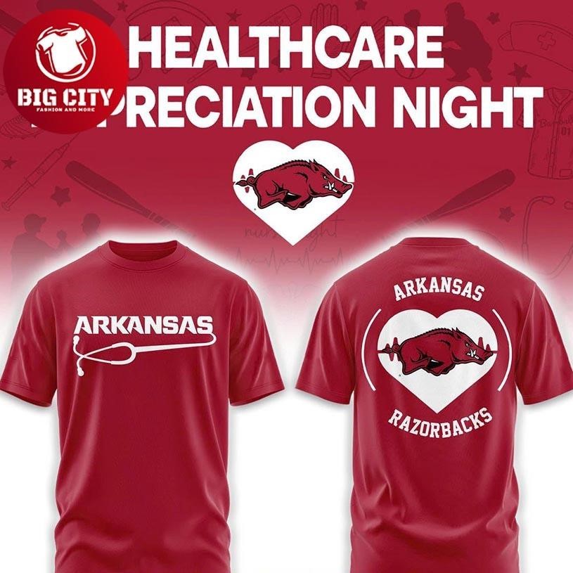 Arkansas Razorbacks x Healthcare Appreciation Night - Adult & Kids T-Shirts, Sweatshirts & Hoodies apparel design preview 1
