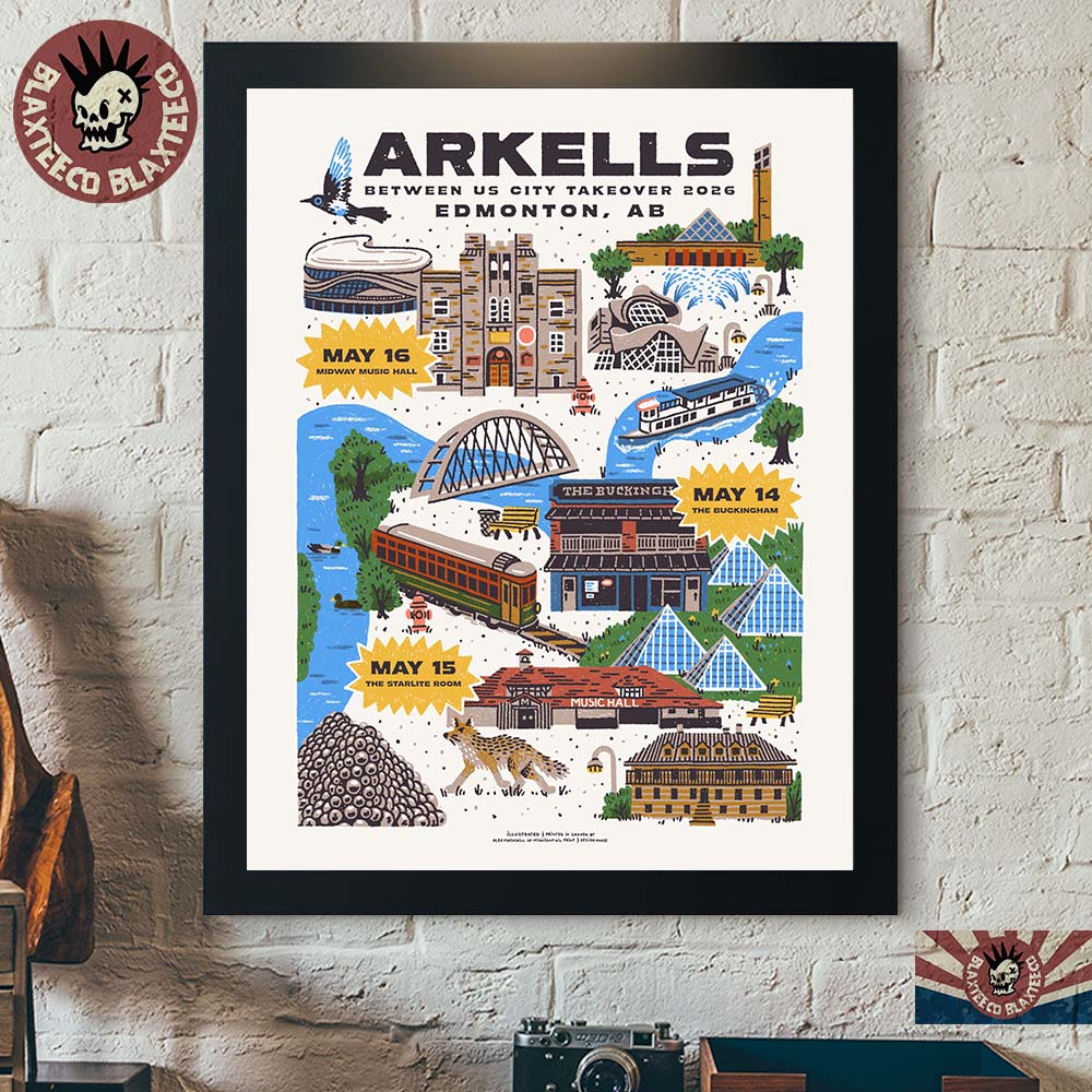 Arkells Edmonton AB Canada 2026 City Take Over Tour - Adult & Kids T-Shirts, Sweatshirts & Hoodies apparel design preview 1