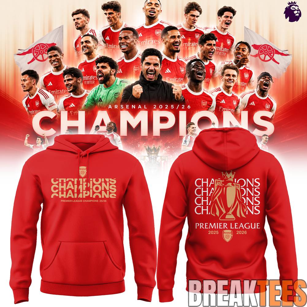 Arsenal 2025-26 EPL Champions - Adult & Kids T-Shirts, Sweatshirts & Hoodies apparel design preview 1