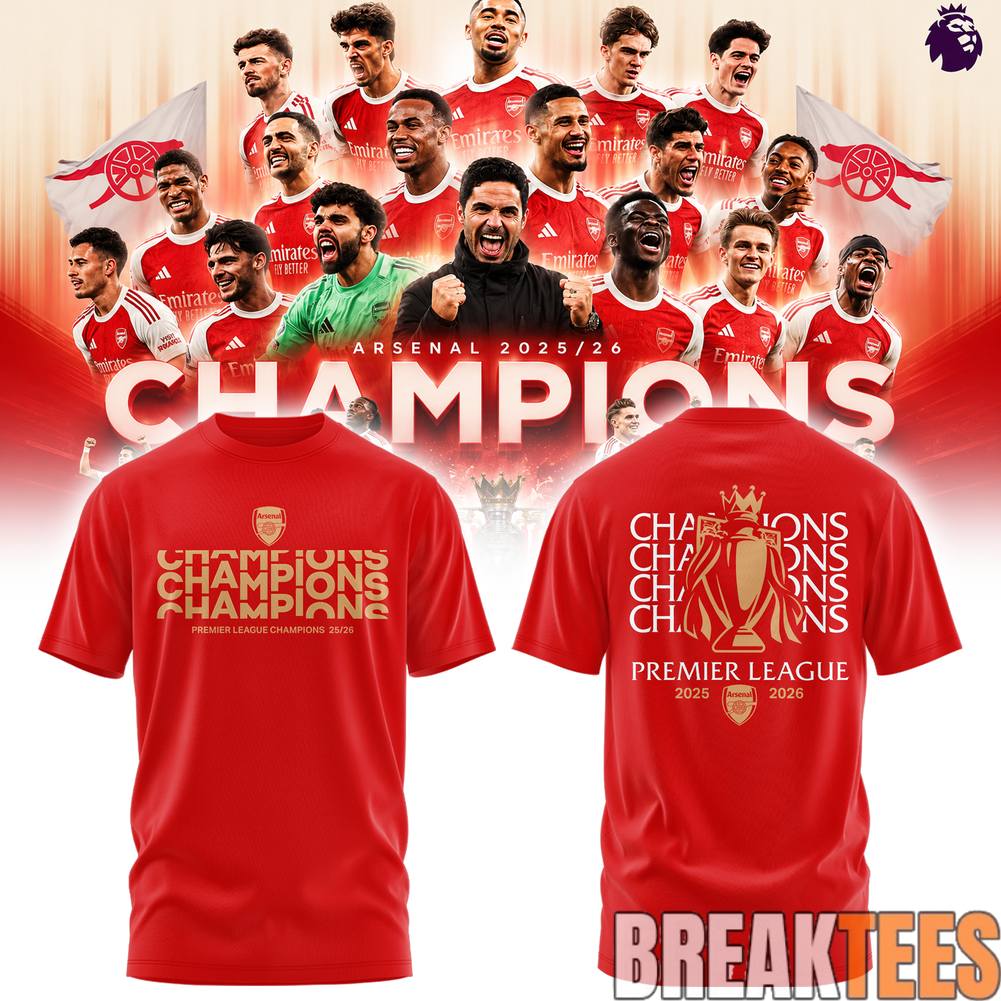 Arsenal 2025-26 EPL Champions - Adult & Kids T-Shirts, Sweatshirts & Hoodies apparel design preview 1