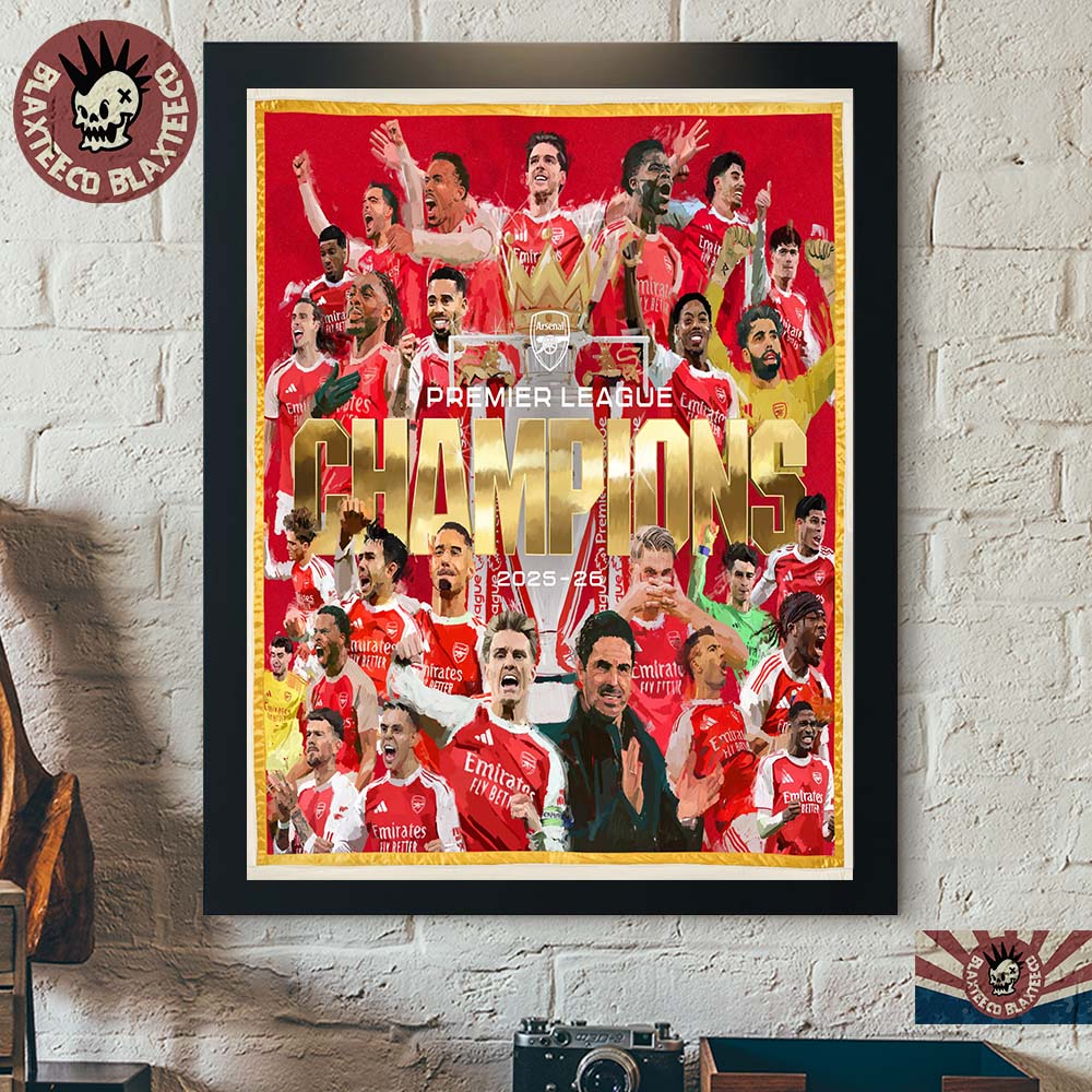 Arsenal 2026 Premier League Champions Home Decor - Adult & Kids T-Shirts, Sweatshirts & Hoodies apparel design preview 1