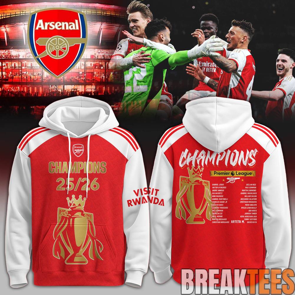 Arsenal 2026 Premier League Champions Limited Edition - Adult & Kids T-Shirts, Sweatshirts & Hoodies apparel design preview 1