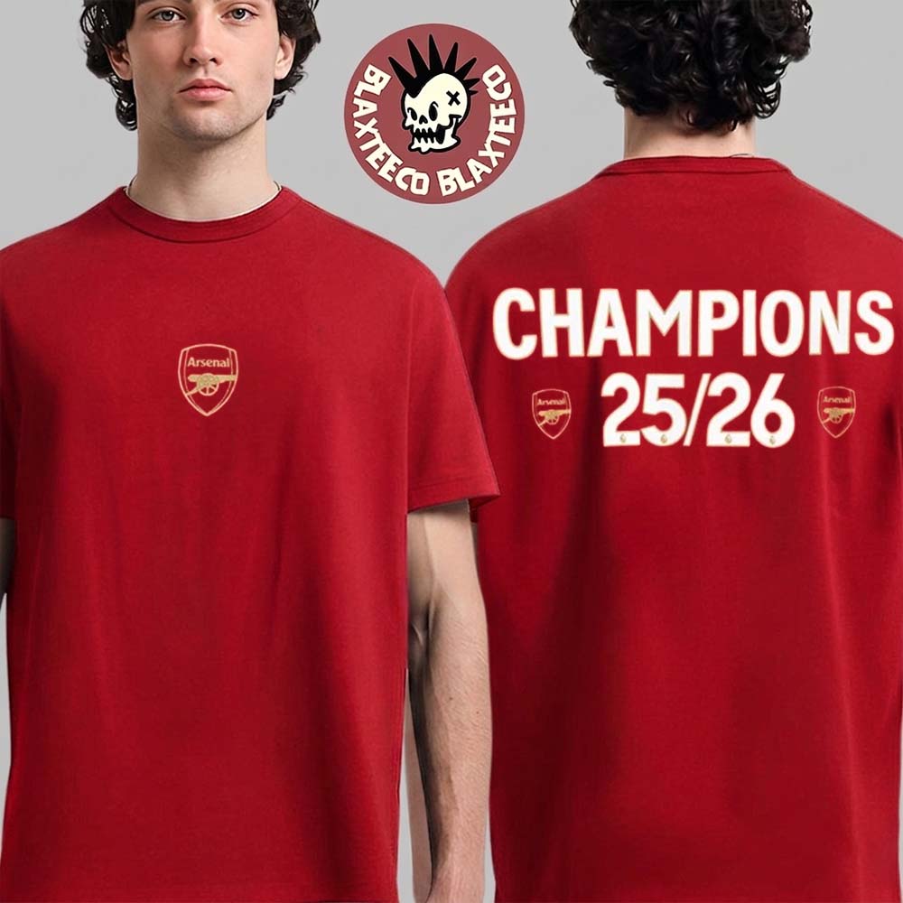 Arsenal 2026 Premier League Champions Logo Classic - Adult & Kids T-Shirts, Sweatshirts & Hoodies apparel design preview 1