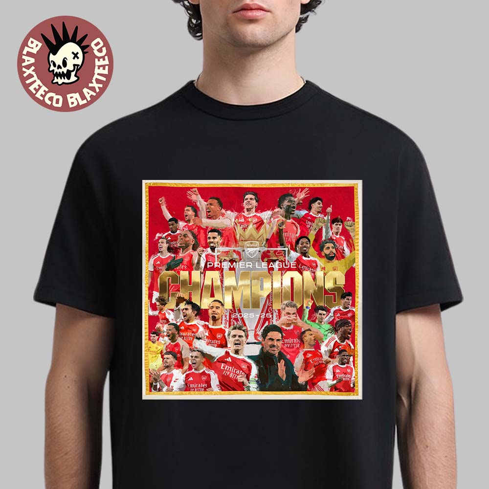 Arsenal 2026 Premier League Champions Poster - Adult & Kids T-Shirts, Sweatshirts & Hoodies apparel design preview 1