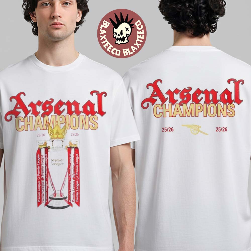 Arsenal 2026 Premier League Champions Trophy - Adult & Kids T-Shirts, Sweatshirts & Hoodies apparel design preview 1