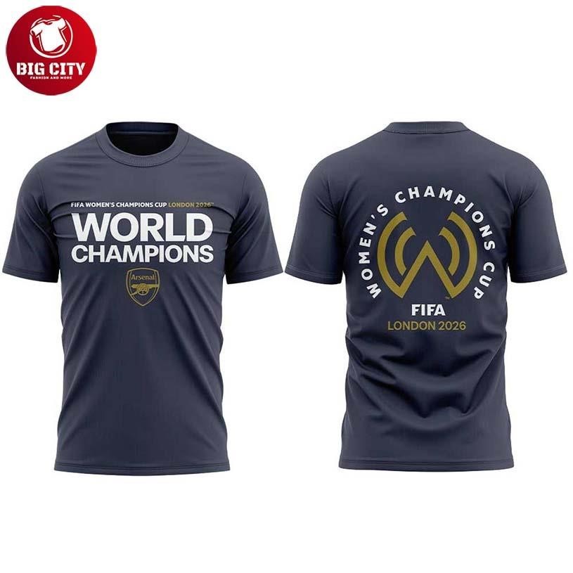 Arsenal FIFA Womens Champions Cup 2026 Winners Two - Adult & Kids T-Shirts, Sweatshirts & Hoodies apparel design preview 1