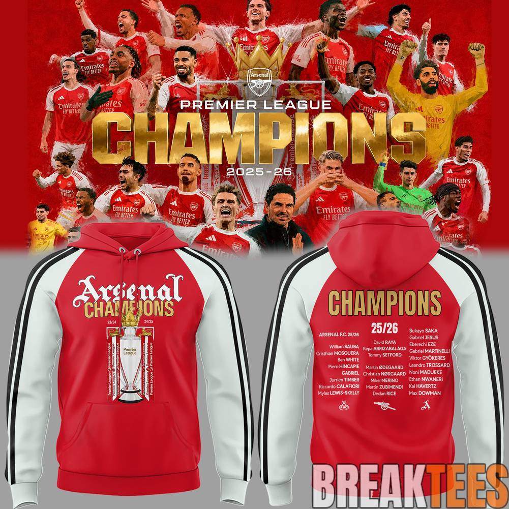 Arsenal Premier League Champions 2025-2026 "Dream - Adult & Kids T-Shirts, Sweatshirts & Hoodies apparel design preview 1