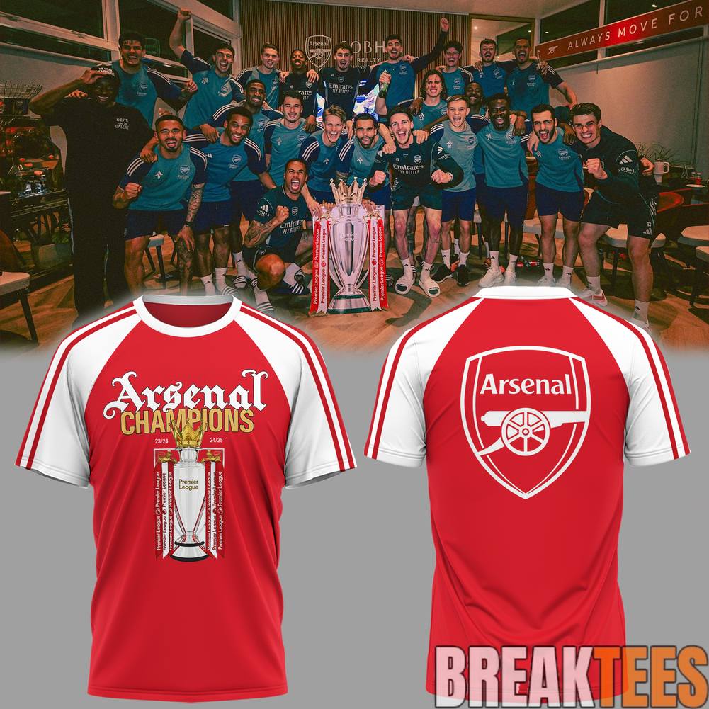 Arsenal Premier League Champions 2025-2026 - Adult & Kids T-Shirts, Sweatshirts & Hoodies apparel design preview 1