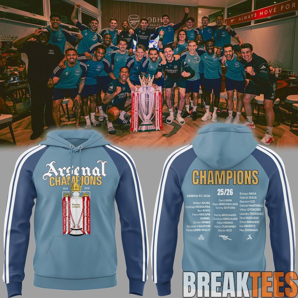 Arsenal Premier League Champions 25-26 "Dream Team" - Adult & Kids T-Shirts, Sweatshirts & Hoodies apparel design preview 1