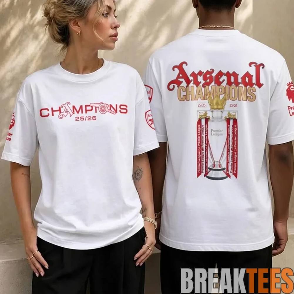 Arsenal Premier League Champions 25-26 - Adult & Kids T-Shirts, Sweatshirts & Hoodies apparel design preview 1