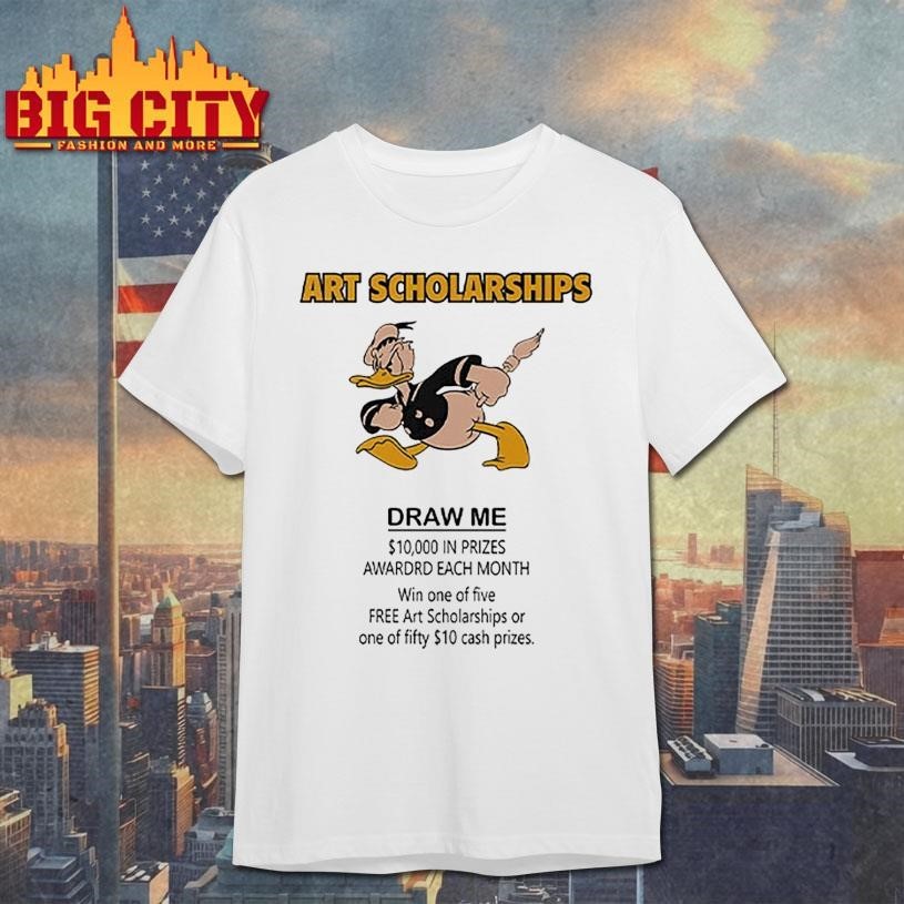 Art Scholarships Draw Me Vintage Cartoon Duck - Adult & Kids T-Shirts, Sweatshirts & Hoodies apparel design preview 1