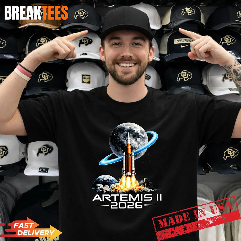 Artemis II Back to the Moon 2026 - Adult & Kids T-Shirts, Sweatshirts & Hoodies apparel design preview 1