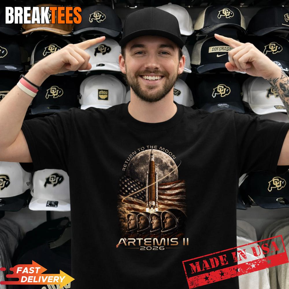 Artemis II Rocket Launch Space Exploration 2026 - Adult & Kids T-Shirts, Sweatshirts & Hoodies apparel design preview 1