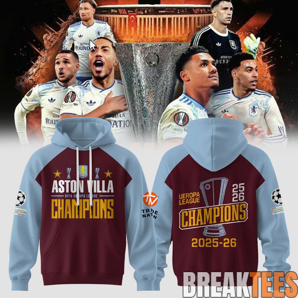 Aston Villa Europa League Champions Limited - Adult & Kids T-Shirts, Sweatshirts & Hoodies apparel design preview 1