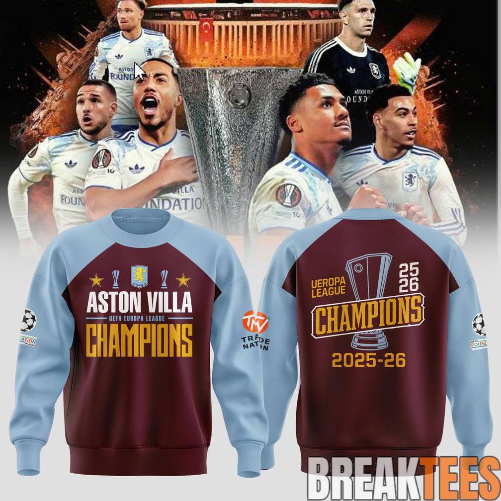 Aston Villa Europa League Champions Limited - Adult & Kids T-Shirts, Sweatshirts & Hoodies apparel design preview 1