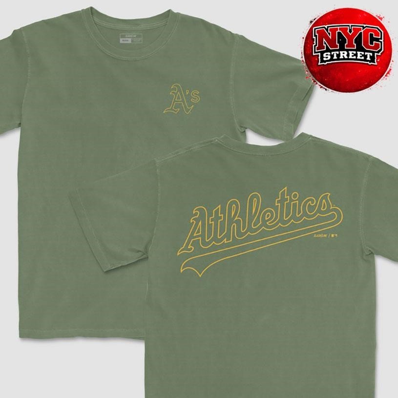 Athletics MLB Outline Two Sided - Adult & Kids T-Shirts, Sweatshirts & Hoodies apparel design preview 1