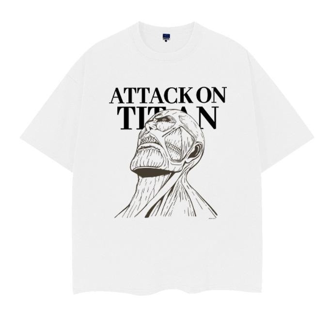 Attack Titan "Colossal Vintage Anime 100% Cotton - Adult & Kids T-Shirts, Sweatshirts & Hoodies apparel design preview 1