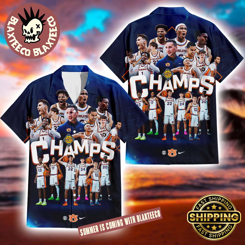 Auburn Tigers Men's Basketball 2026 NIT Champions - Adult & Kids T-Shirts, Sweatshirts & Hoodies apparel design preview 1