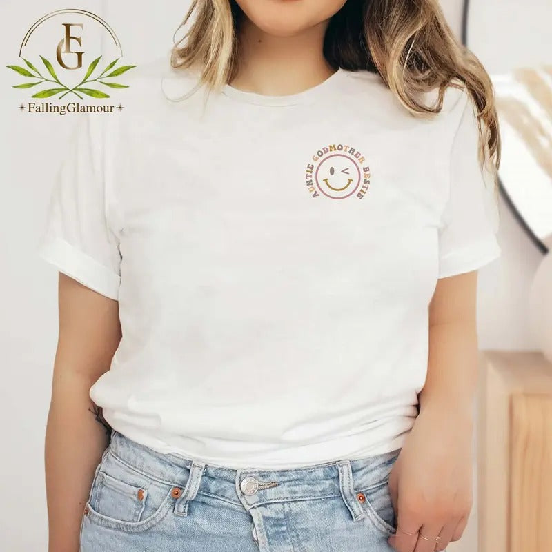 Auntie Godmother Bestie Godmama Funny Godparent Aunt - Adult & Kids T-Shirts, Sweatshirts & Hoodies apparel design preview 1