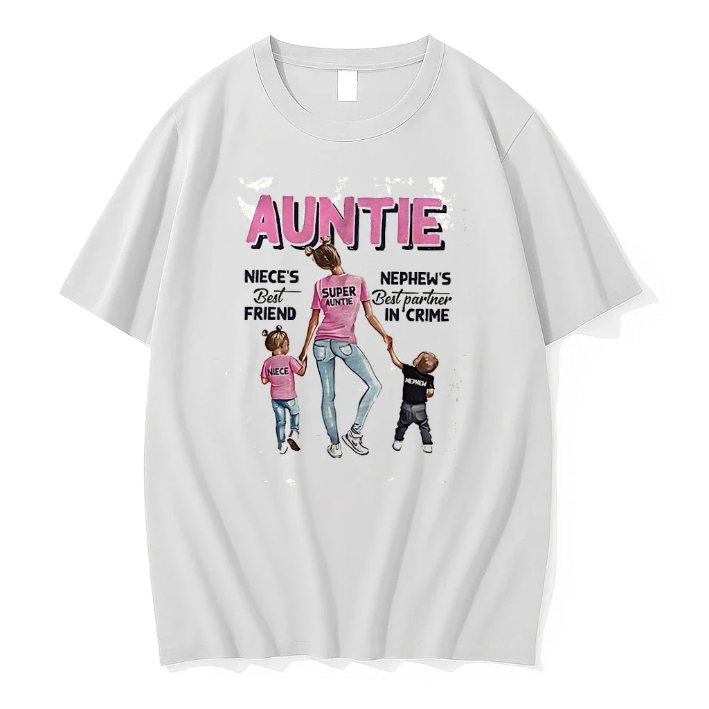 Auntie Nieces Best Friend Nephews Partner In Crime - Adult & Kids T-Shirts, Sweatshirts & Hoodies apparel design preview 1