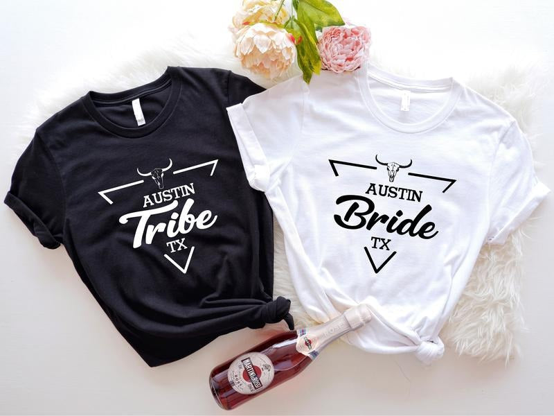 Austin Bride Texas Bachelorette Party Matching Tribe - Adult & Kids T-Shirts, Sweatshirts & Hoodies apparel design preview 1