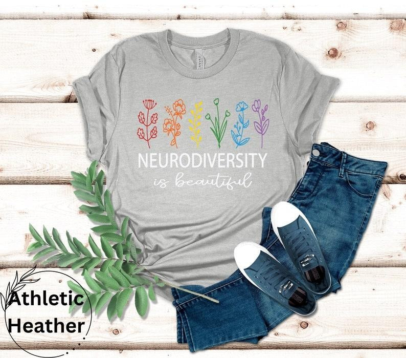 Autism Awareness Neurodiversity Wildflower Autistic - Adult & Kids T-Shirts, Sweatshirts & Hoodies apparel design preview 1