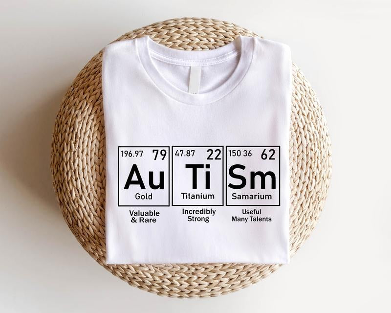 Autism Periodic Table Awareness Neurodiversity - Adult & Kids T-Shirts, Sweatshirts & Hoodies apparel design preview 1