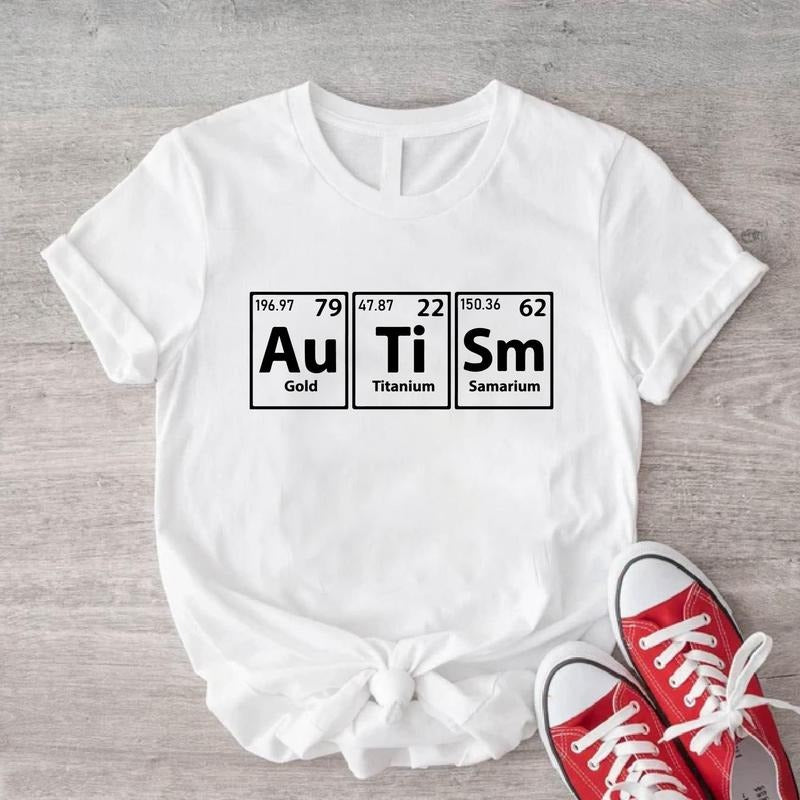 Autism Periodic Table Awareness Support Mom Sped - Adult & Kids T-Shirts, Sweatshirts & Hoodies apparel design preview 1