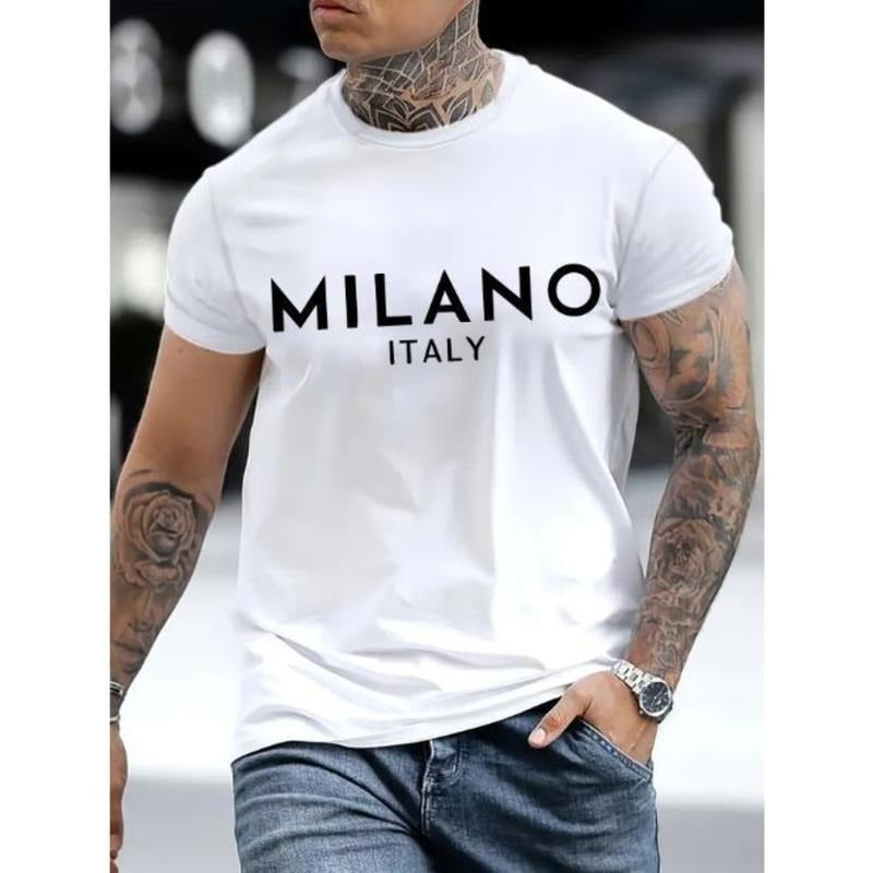 Casual Italy Milan Lettering Printed Round Neck - Adult & Kids T-Shirts, Sweatshirts & Hoodies apparel design preview 1