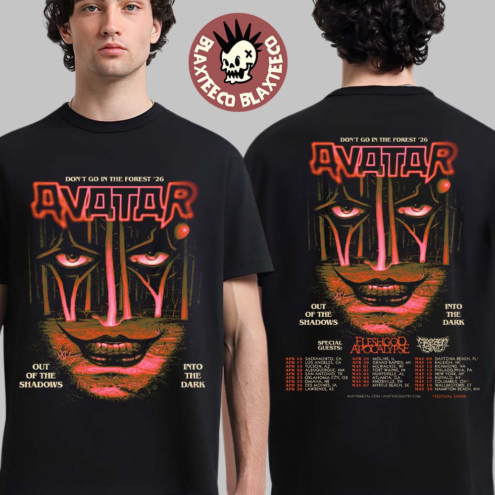 Avatar Don't Go In The Forest 2026 North America Tour - Adult & Kids T-Shirts, Sweatshirts & Hoodies apparel design preview 1