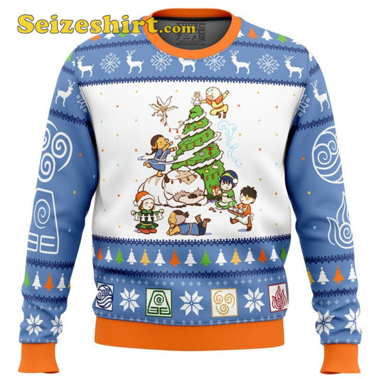Avatar the Last Airbender Christmas Time Ugly Christmas Sweater - Holiday Gift product image