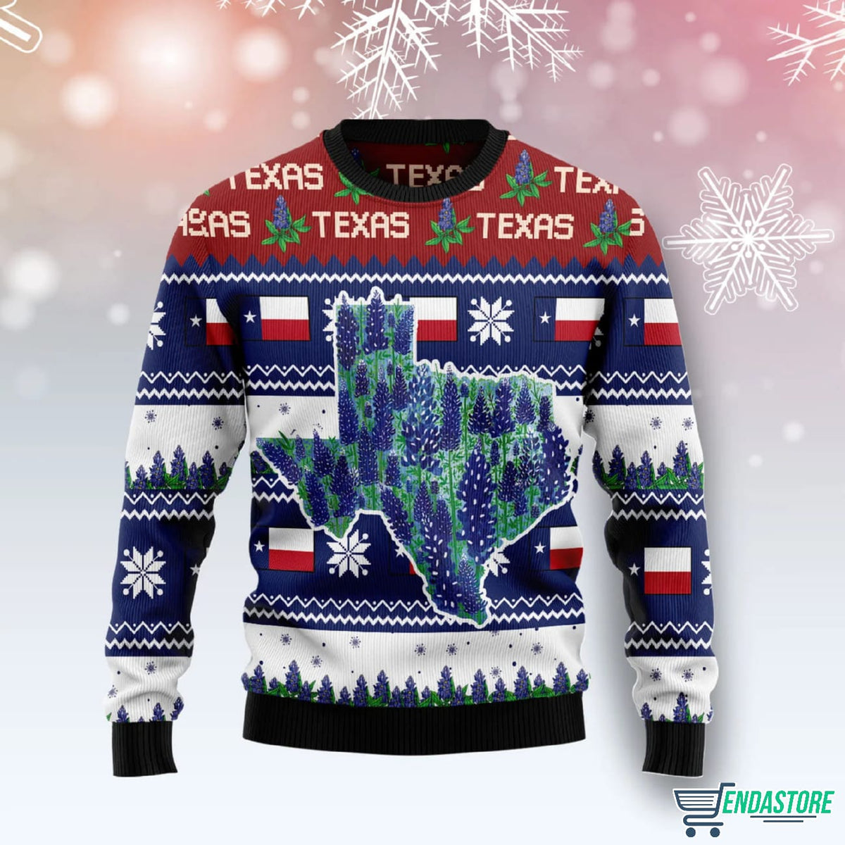 Awesome Texas Bluebonnet 3D Ugly Christmas Sweater - Holiday Gift product image