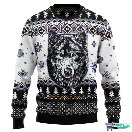 Awesome Wolf 3D Ugly Christmas Sweater - Holiday Gift product image