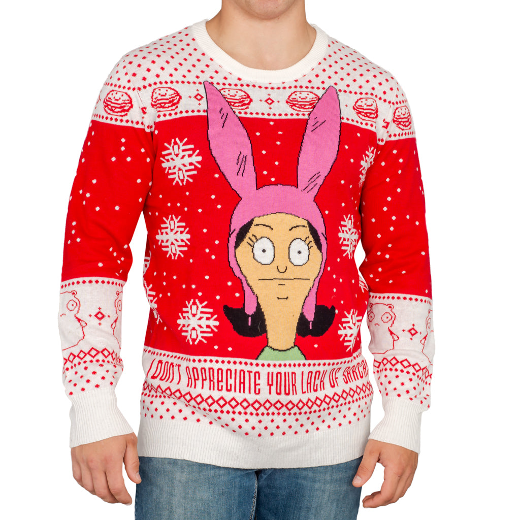 Bobs Burgers Louise Appreciate your Lack of Sarcasm Ugly Christmas Sweater - Holiday Gift product image