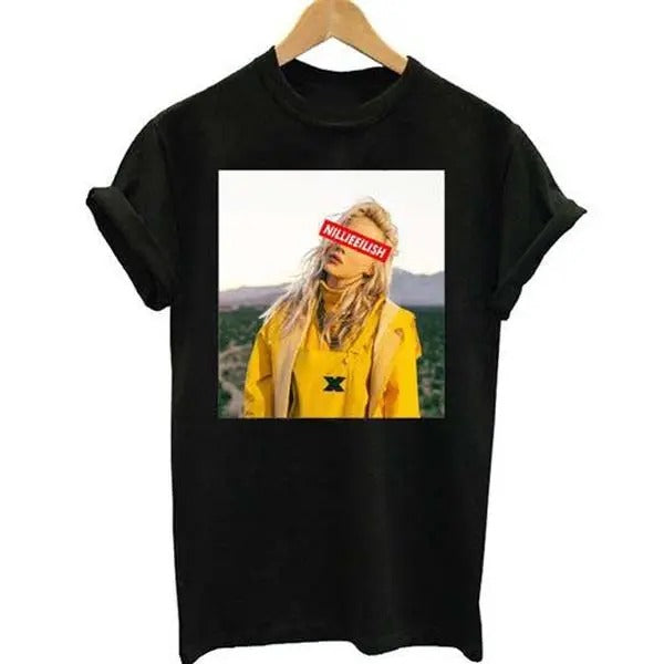 BBillieeee Eilishhh Photo Rnb - Adult & Kids T-Shirts, Sweatshirts & Hoodies apparel design preview 1