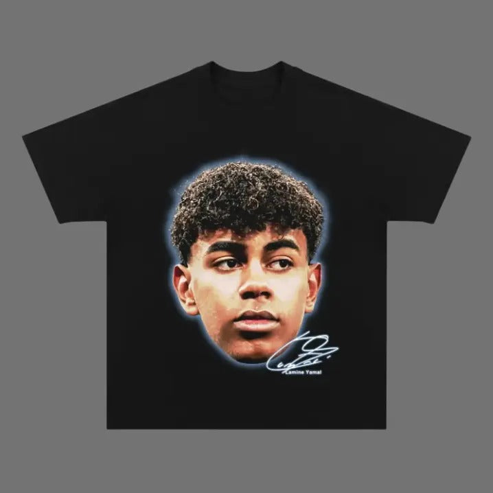 BIG FACE LAMINE YAMAL Vintage Soccer Menswear - Adult & Kids T-Shirts, Sweatshirts & Hoodies apparel design preview 1