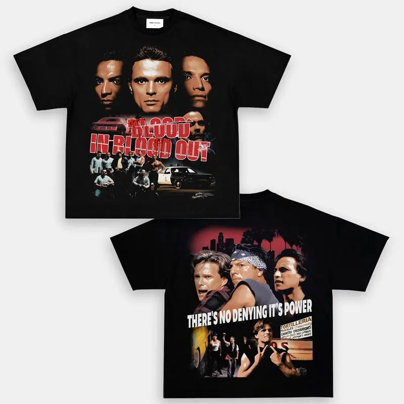 BLOOD OUT Trending Movie Vintage 90s Fans Him Her - Adult & Kids T-Shirts, Sweatshirts & Hoodies apparel design preview 1