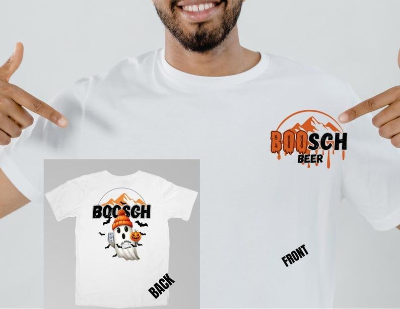 BOOSCH BEER Ghost Halloween Friend - Adult & Kids T-Shirts, Sweatshirts & Hoodies apparel design preview 1