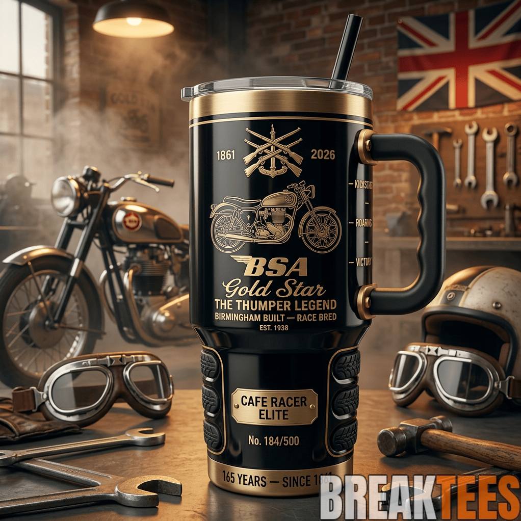 BSA Gold Star Cafe Racer Elite Special 40oz Tumbler - Adult & Kids T-Shirts, Sweatshirts & Hoodies apparel design preview 1