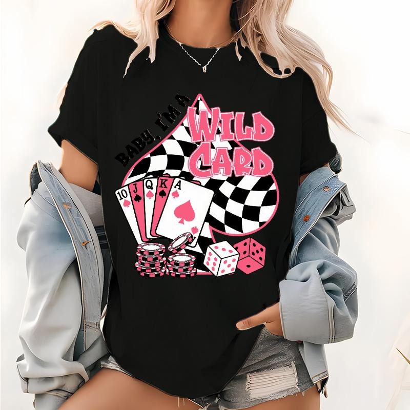 Baby I'M Wild Card Western Cowgirl Pattern Tops - Adult & Kids T-Shirts, Sweatshirts & Hoodies apparel design preview 1