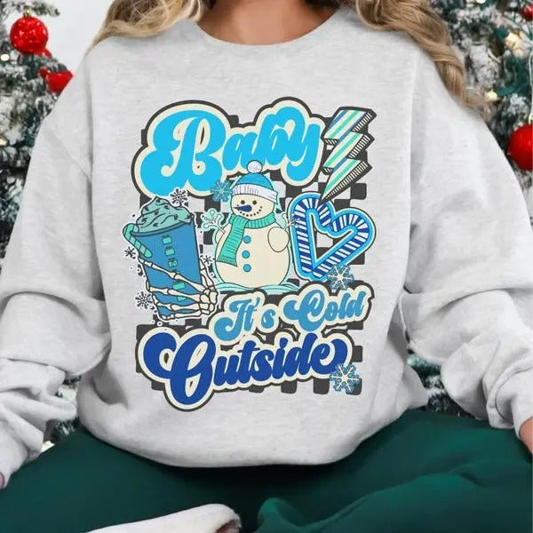Baby 'S Cold Outside Relaxed Fit Printed USA - Adult & Kids T-Shirts, Sweatshirts & Hoodies apparel design preview 1