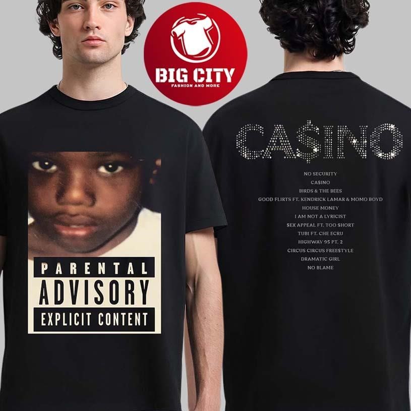 Baby Keem Casino Album Cover With Tracklist Two Sided - Adult & Kids T-Shirts, Sweatshirts & Hoodies apparel design preview 1